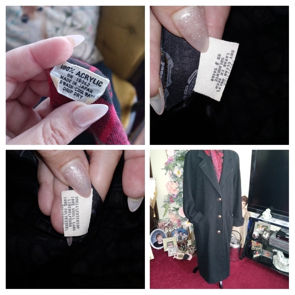 Set! Vintage Wool Coat + Scarf ❤🖤 - Picture 16 of 16
